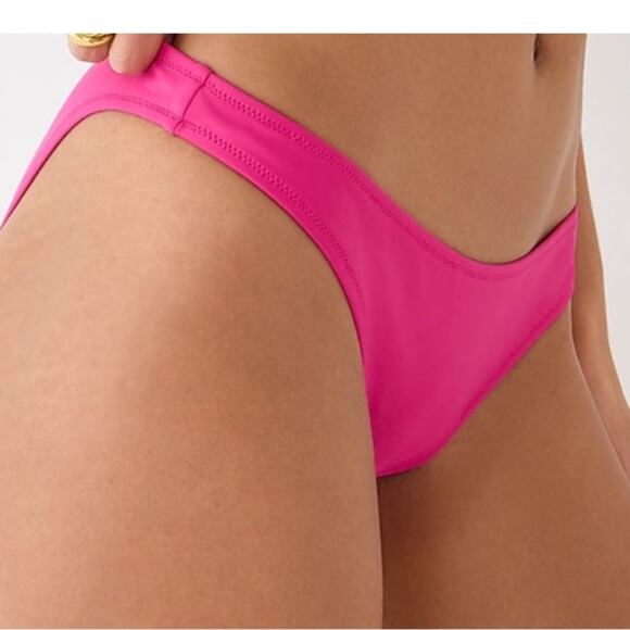 NWT J.CREW Hot Pink Heritage 1989 High Leg Bikini Bottom Separate L - Picture 1 of 8